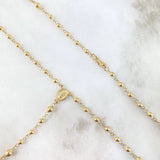 Rosario Virgen Milagrosa 6.15gr / 50cm / 3-4mm Bolas Lisas Oro Amarillo
