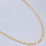 Cadena Escalera Plana 2.45gr / 60cm / Tres Oros +3 18K &