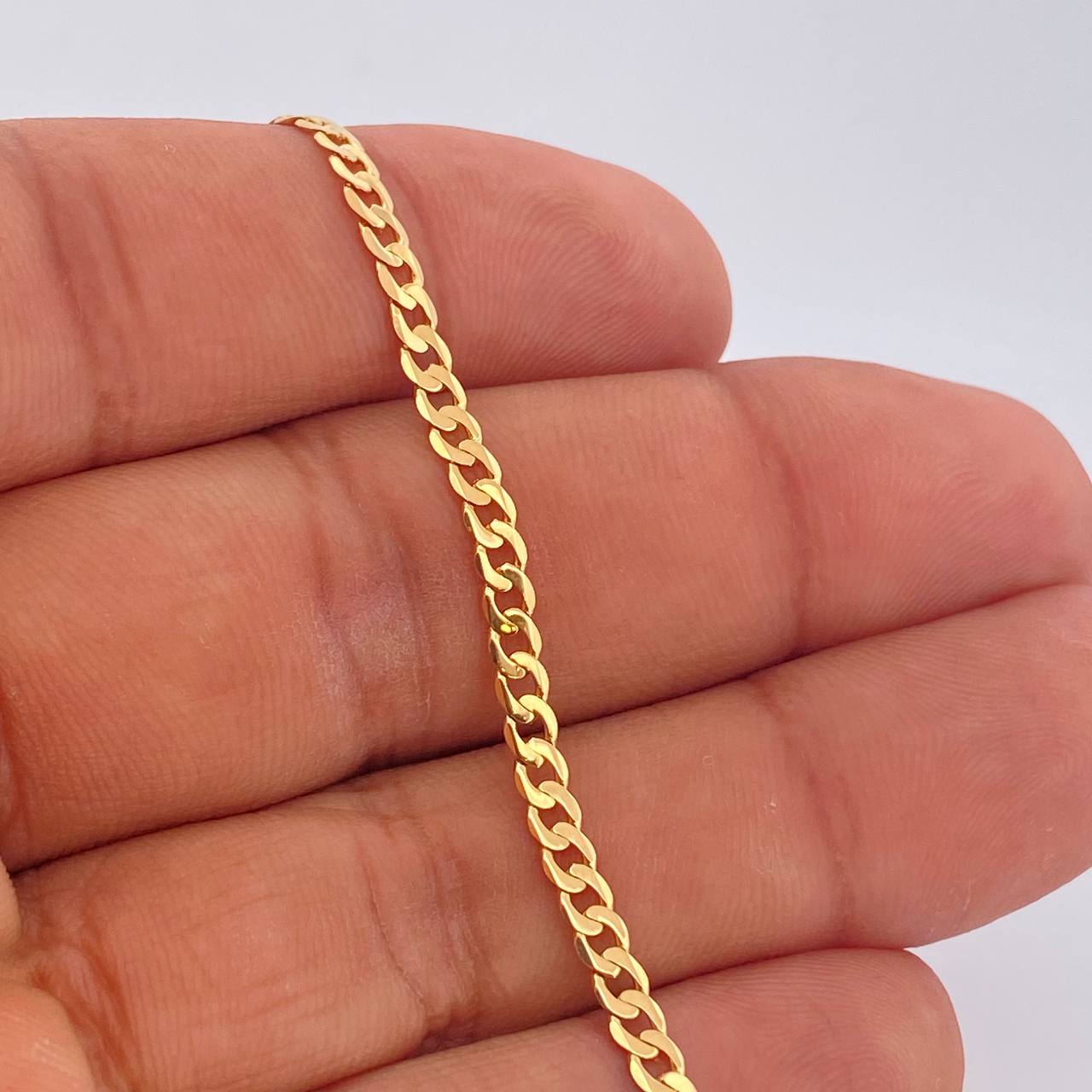 Pulso Cubano 1.55gr / 19.5cm / Oro Amarillo +1 18K &
