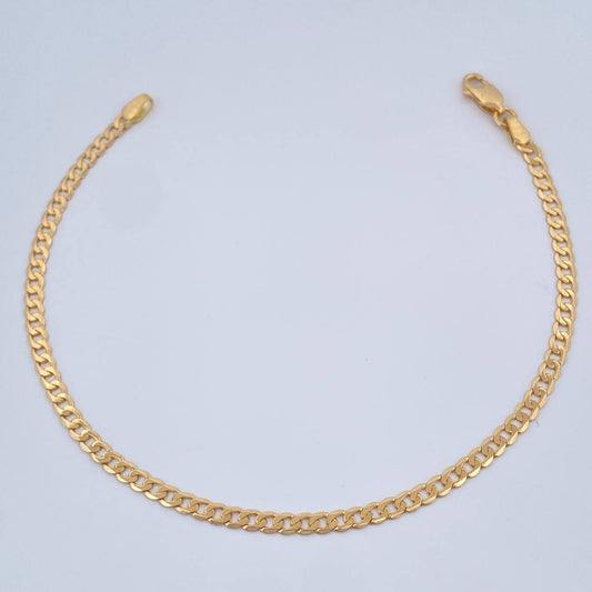 Pulso Cubano 3.7gr / 21cm / Oro Amarillo +1 18K &
