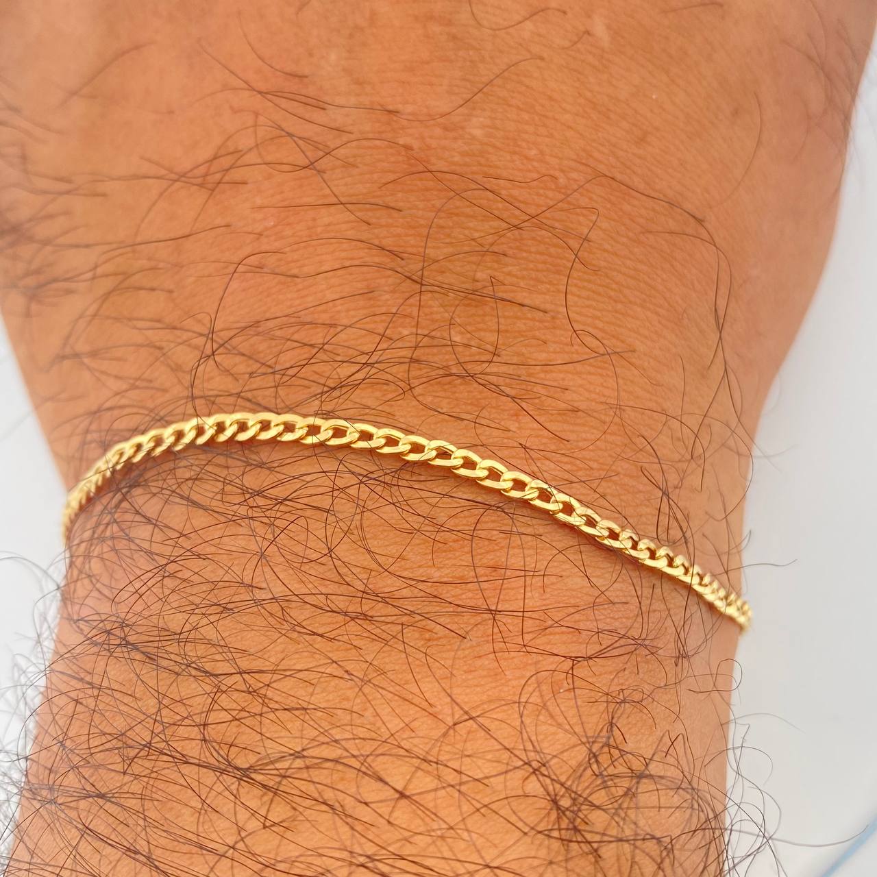 Pulso Cubano 1gr / 19.3cm / Oro Amarillo +1 18K &
