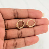 Candongas Daly Basteada 2.5gr / 1.5cm / Oro Amarillo 18K &