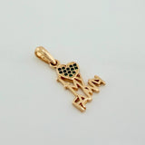 Dije Letras Corazon 1.6gr / 2.4cm / Oro Amarillo 18K
