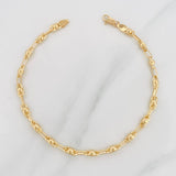 Pulso Rustico Burbuja 4.1g / 21cm / 3.4mm Oro Amarillo 18K