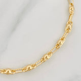 Pulso Rustico Burbuja 4.1g / 21cm / 3.4mm Oro Amarillo 18K