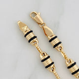 Pulso Rustico Tribal 5.2g / 22cm / 4.6mm Oro Amarillo 18K