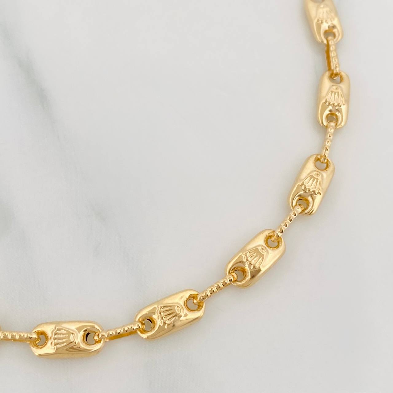 Pulso Rustico Corona 4.95g / 20cm / 4.3mm Oro Amarillo 18K