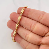 Pulso Rustico Corona 4.95g / 20cm / 4.3mm Oro Amarillo 18K