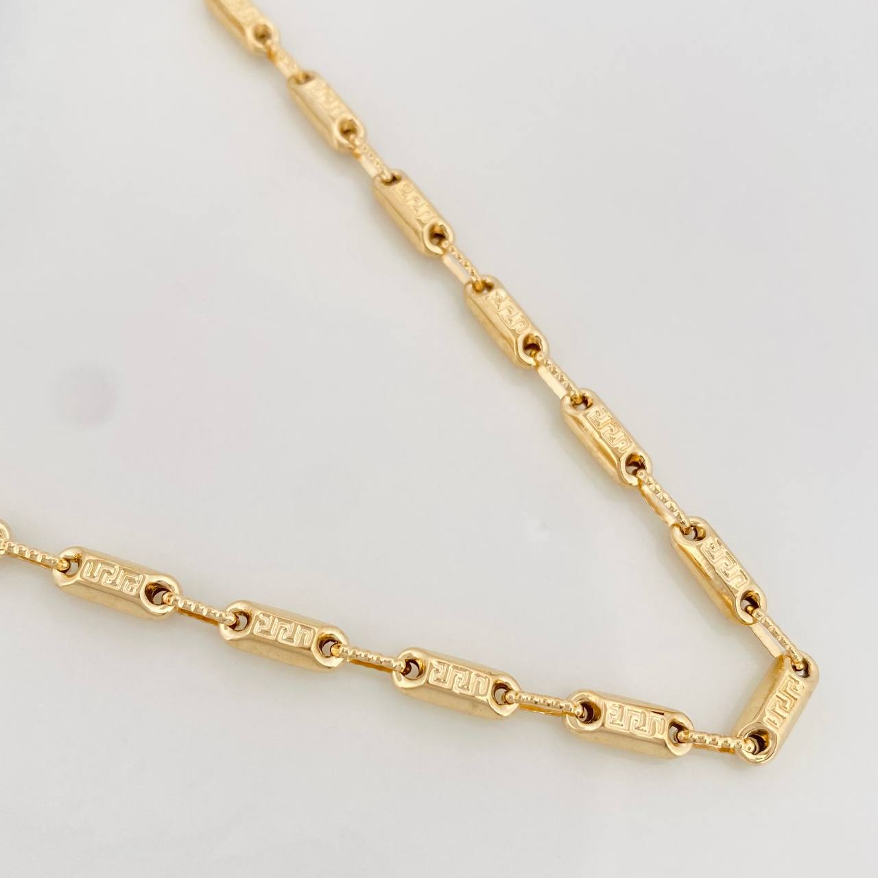 Cadena Rustica Tribal 12.75g / 60cm / 3.7mm Oro Amarillo 18K