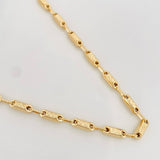 Cadena Rustica Tribal 12.75g / 60cm / 3.7mm Oro Amarillo 18K
