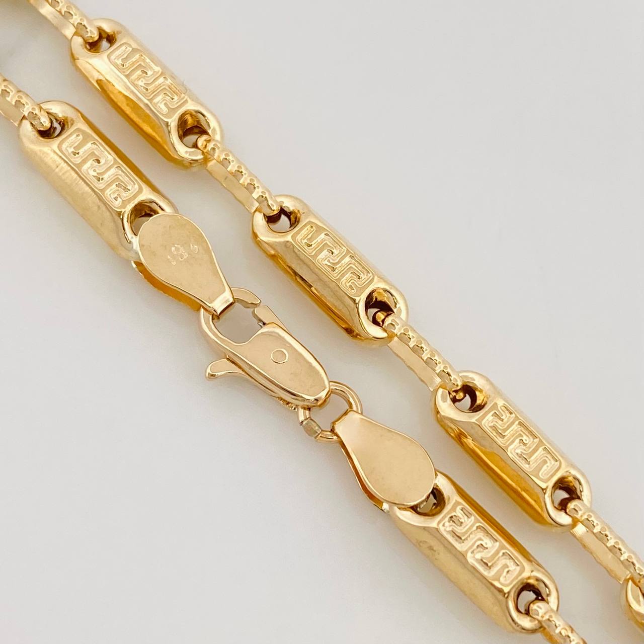 Cadena Rustica Tribal 12.75g / 60cm / 3.7mm Oro Amarillo 18K