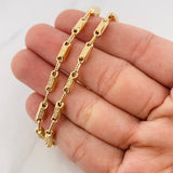 Cadena Rustica Tribal 12.75g / 60cm / 3.7mm Oro Amarillo 18K