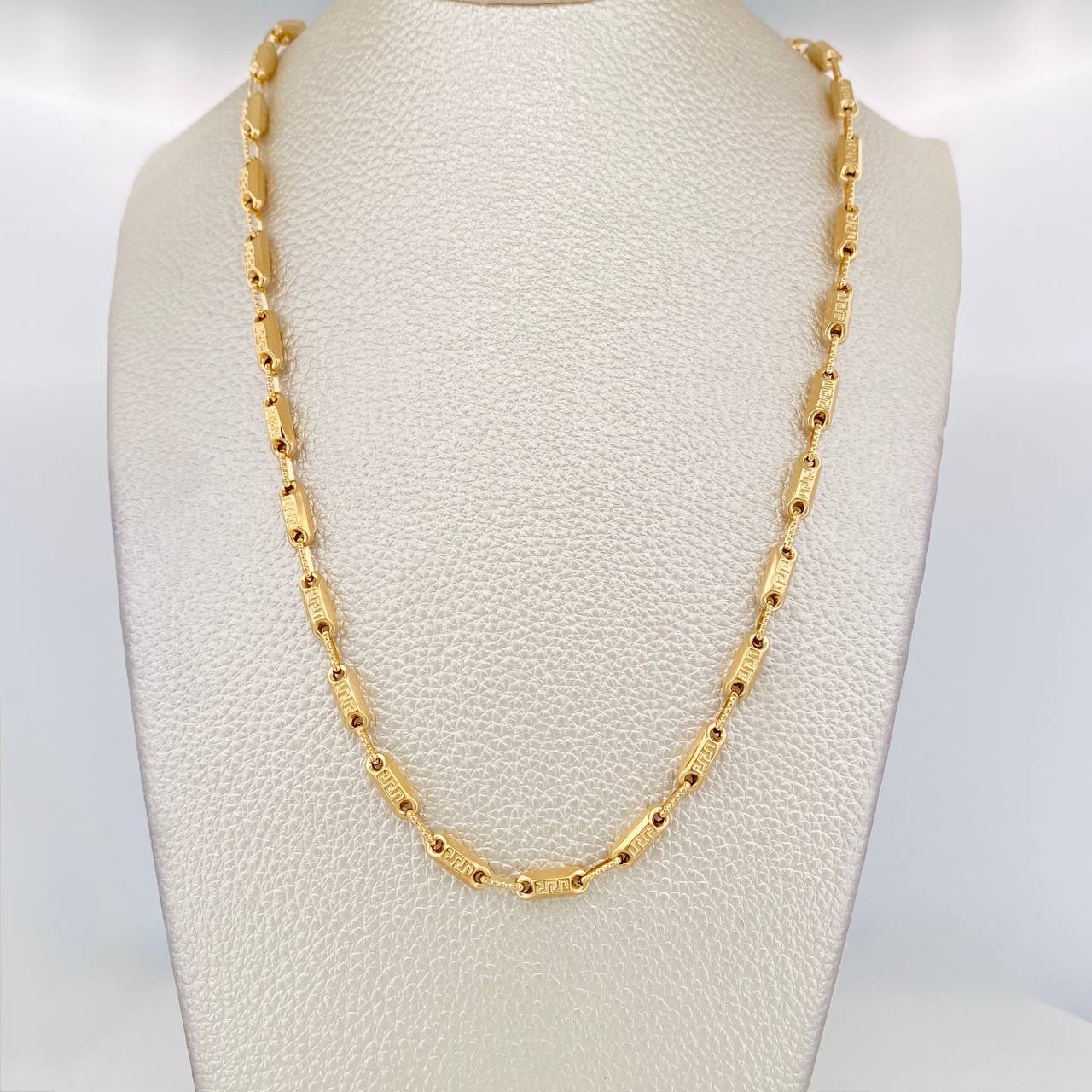Cadena Rustica Tribal 12.75g / 60cm / 3.7mm Oro Amarillo 18K