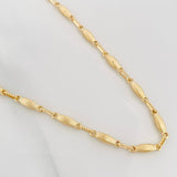 Cadena Rustica Eslabon 8.7g / 50cm / 3.3mm Oro Amarillo 18K