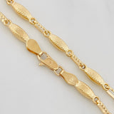 Cadena Rustica Eslabon 8.7g / 50cm / 3.3mm Oro Amarillo 18K