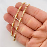 Cadena Rustica Eslabon 8.7g / 50cm / 3.3mm Oro Amarillo 18K