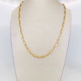 Cadena Rustica Eslabon 8.7g / 50cm / 3.3mm Oro Amarillo 18K