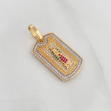 Dije Virgen de Guadalupe 7.05g / 4cm Dos Oros Amarillo Blanco 18K