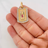 Dije Virgen de Guadalupe 7.05g / 4cm Dos Oros Amarillo Blanco 18K