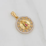 Dije Virgen de Guadalupe 2.7g / 2.7cm Dos Oros Amarillo Blanco 18K