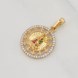 Dije Virgen de Guadalupe 2.7g / 2.7cm Dos Oros Amarillo Blanco 18K