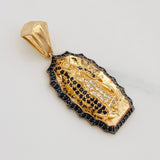 Dije Virgen de Guadalupe 5.55g / 3.5cm Dos Oros Negro Amarillo 18K