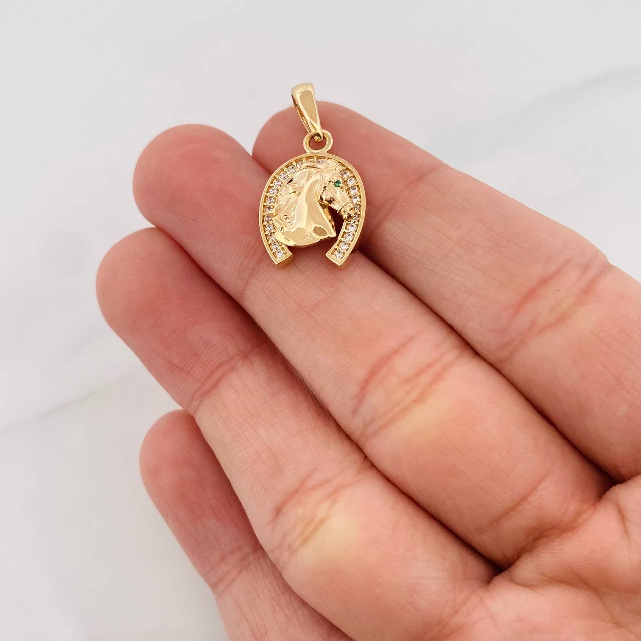 Dije Herradura Caballo 2.4g / 2cm Oro Amarillo 18K