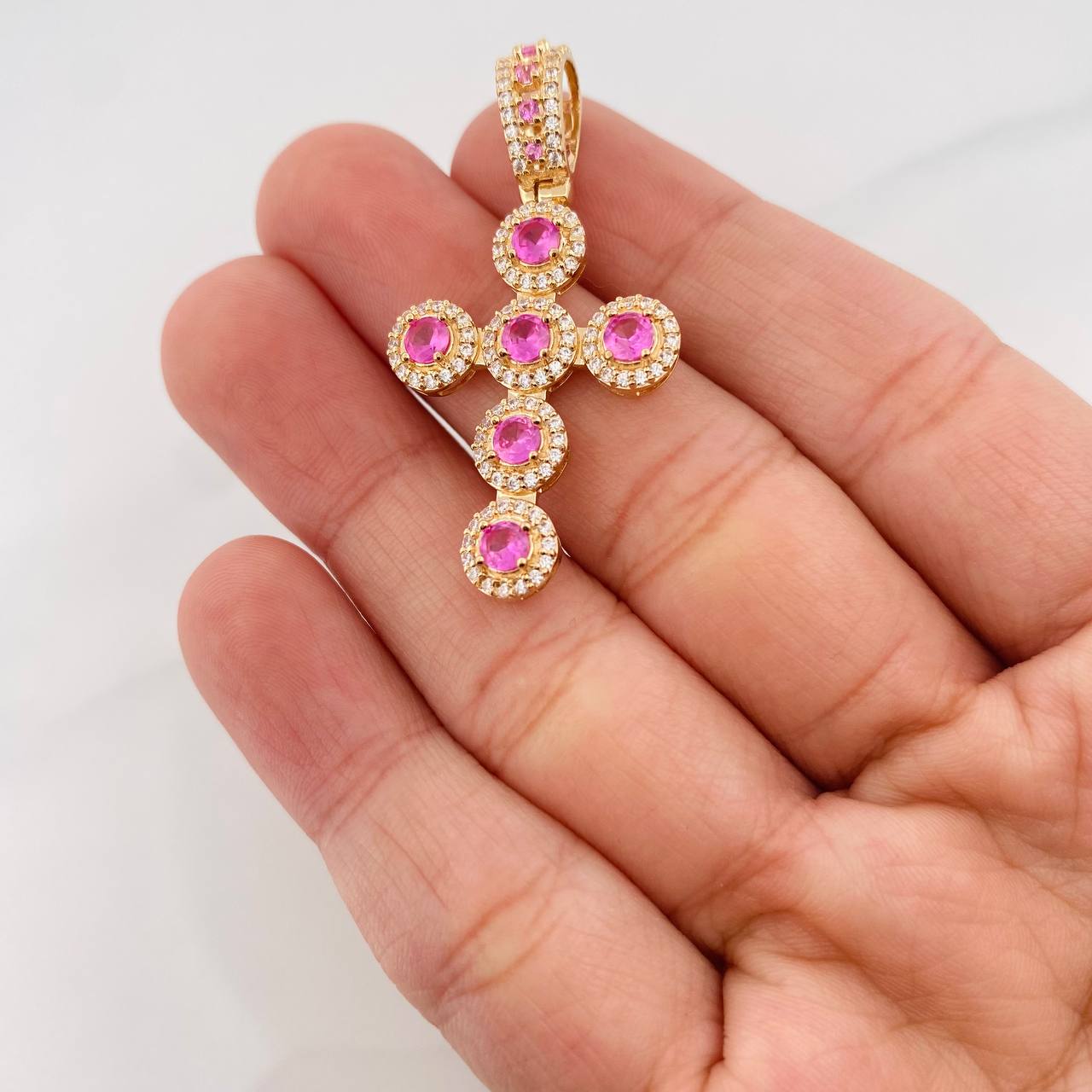 Dije Cruz Tupida 5.05g / 4cm Oro Amarillo 18K