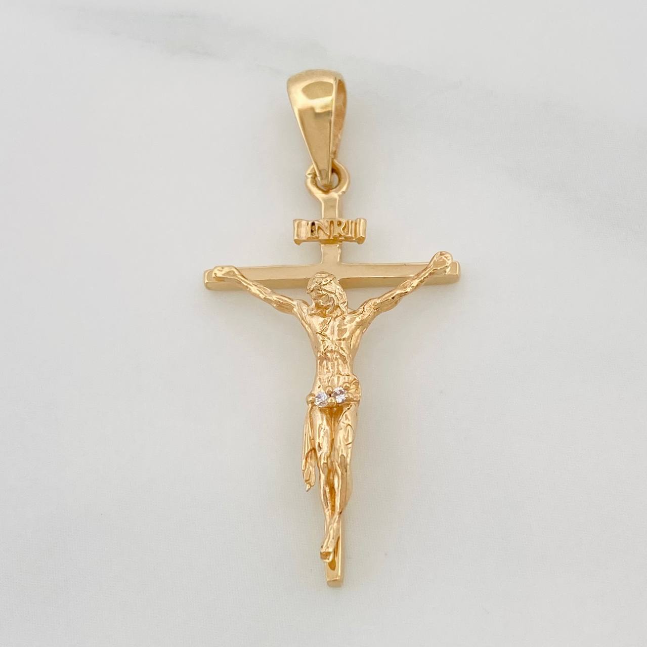 Dije Cruz Cristo 2.35g / 3.3cm Oro Amarillo 18K