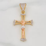 Dije Cruz Cristo 2.9g / 3.5cm Tres Oros 18K