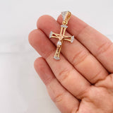 Dije Cruz Cristo 2.9g / 3.5cm Tres Oros 18K