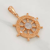 Dije Timon Bv 4.55g / 3.5cm Dos Oros Blanco Rosa 18K