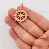 Dije Timon Bv 4.55g / 3.5cm Dos Oros Blanco Rosa 18K