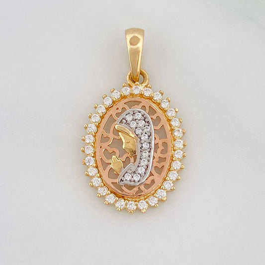 Dije Virgen Maria 2.4g / 2.7cm Tres Oros 18K