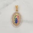 Dije Virgen de Guadalupe 2.55g / 4cm Dos Oros Amarillo Blanco 18K