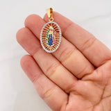 Dije Virgen de Guadalupe 2.55g / 4cm Dos Oros Amarillo Blanco 18K