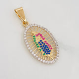 Dije Virgen de Guadalupe 2.55g / 4cm Dos Oros Amarillo Blanco 18K
