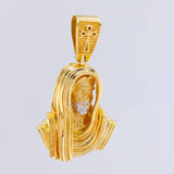 Dije Rostro De Cristo 22.85gr / 5.2cm / Dos Oros Amarillo Blanco 18K ©