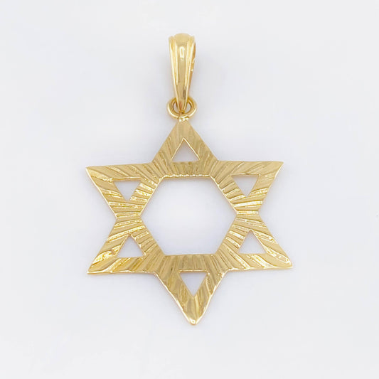 Dije Estrella De David 1.95gr / 3.9cm / Oro Amarillo 18K