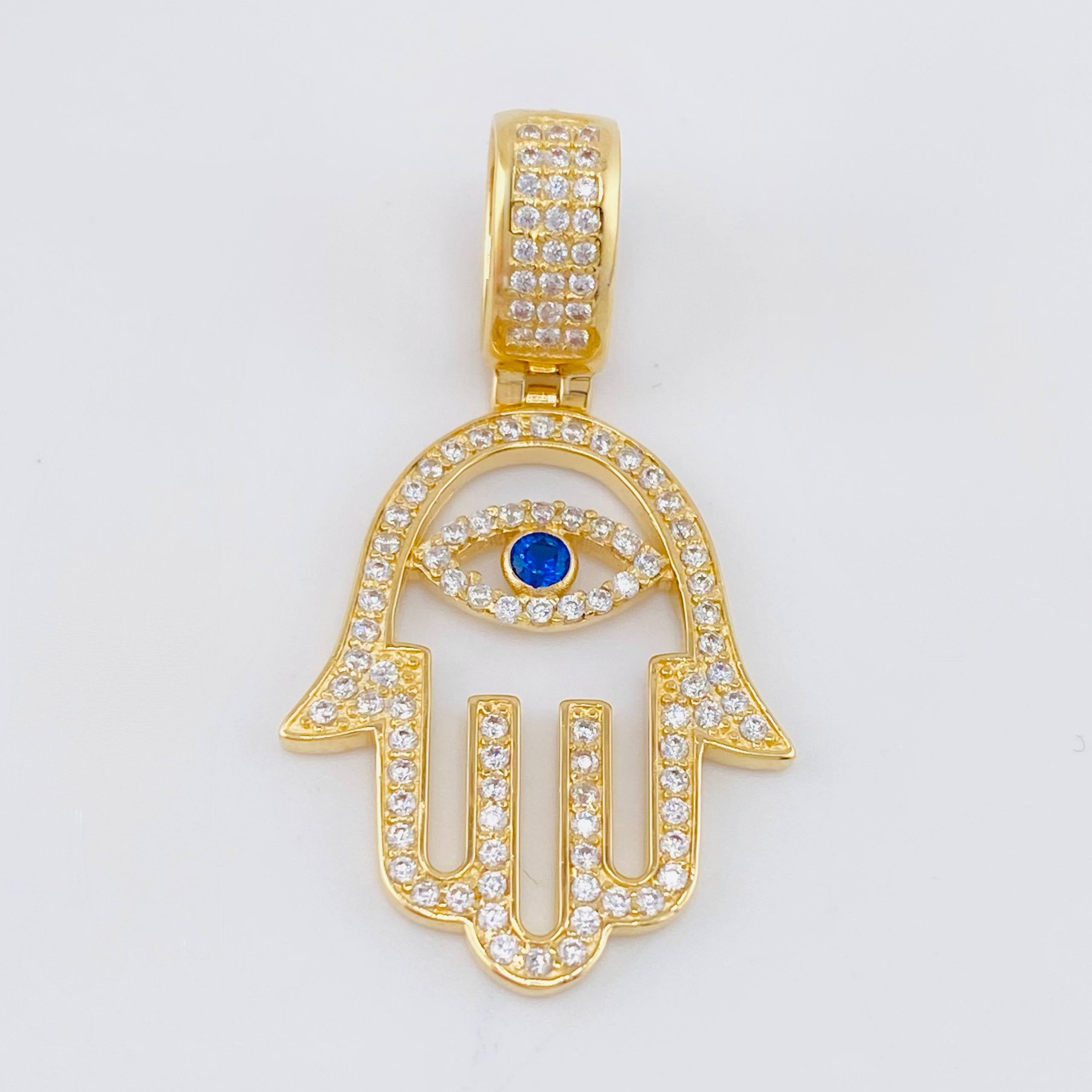 Dije Mano Hamsa 5.15gr / 4cm / Oro Amarillo 18K ©