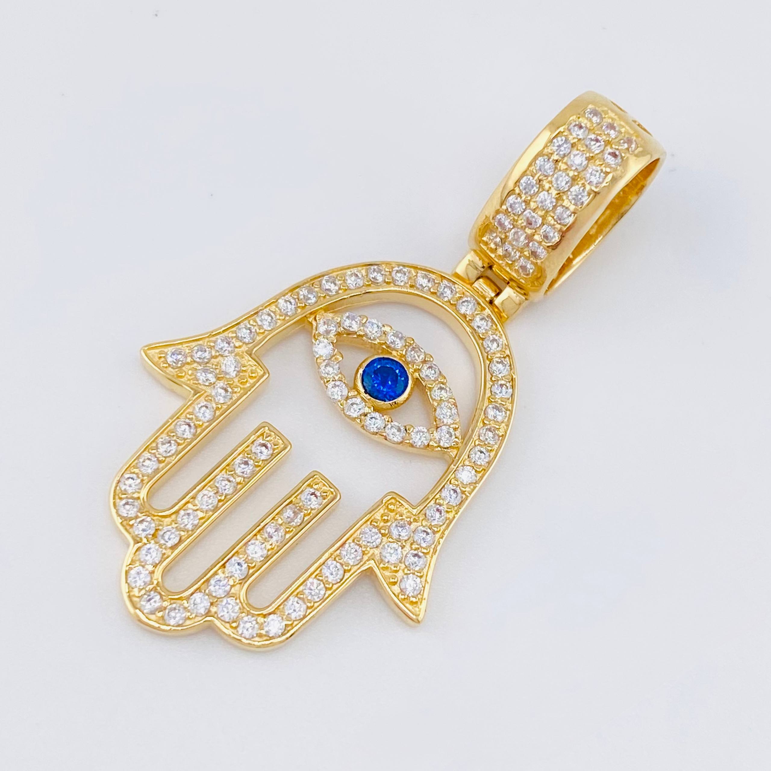 Dije Mano Hamsa 5.15gr / 4cm / Oro Amarillo 18K ©
