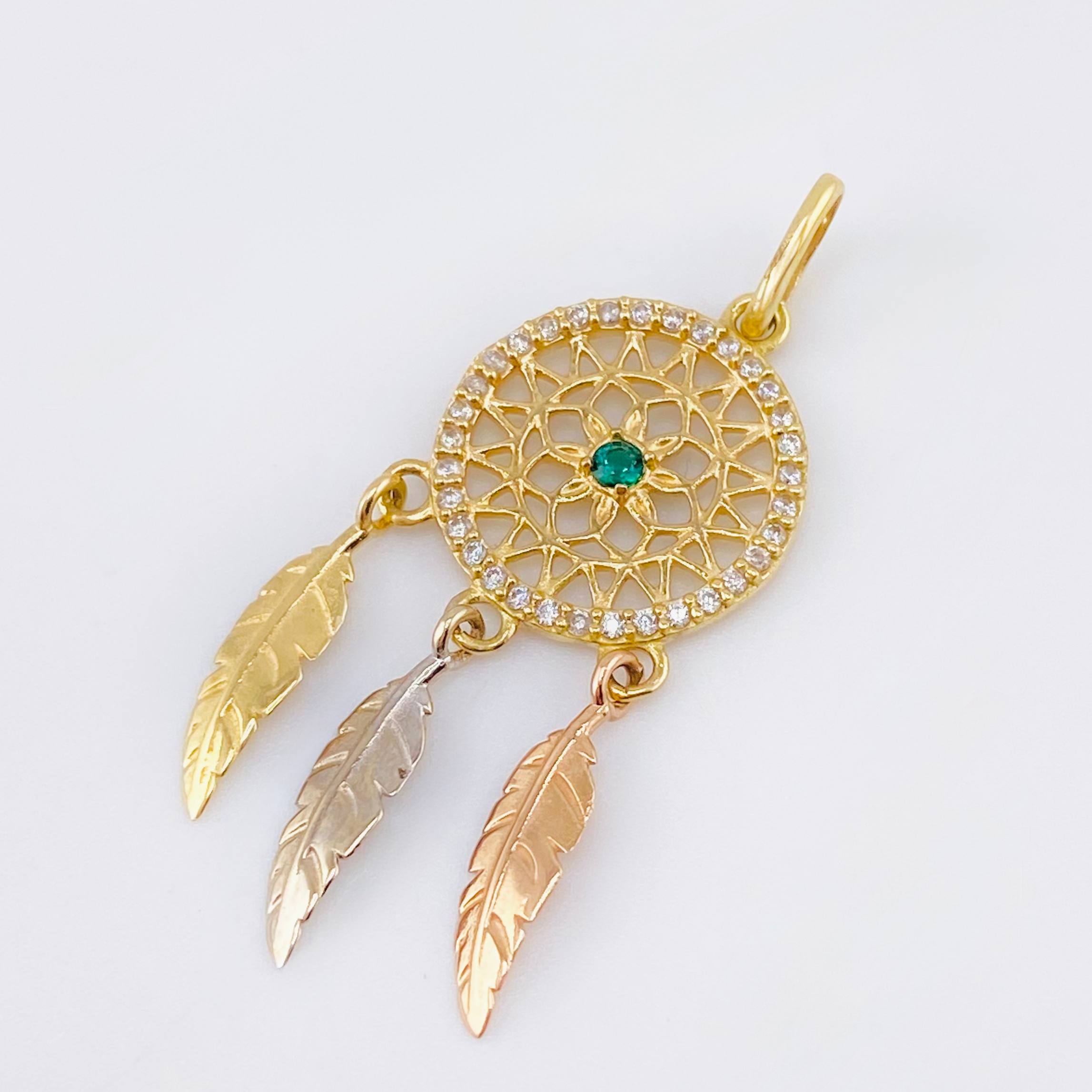 Dije Atrapa Sueños 2.4gr / 3.5cm / Oro Amarillo 18K ©