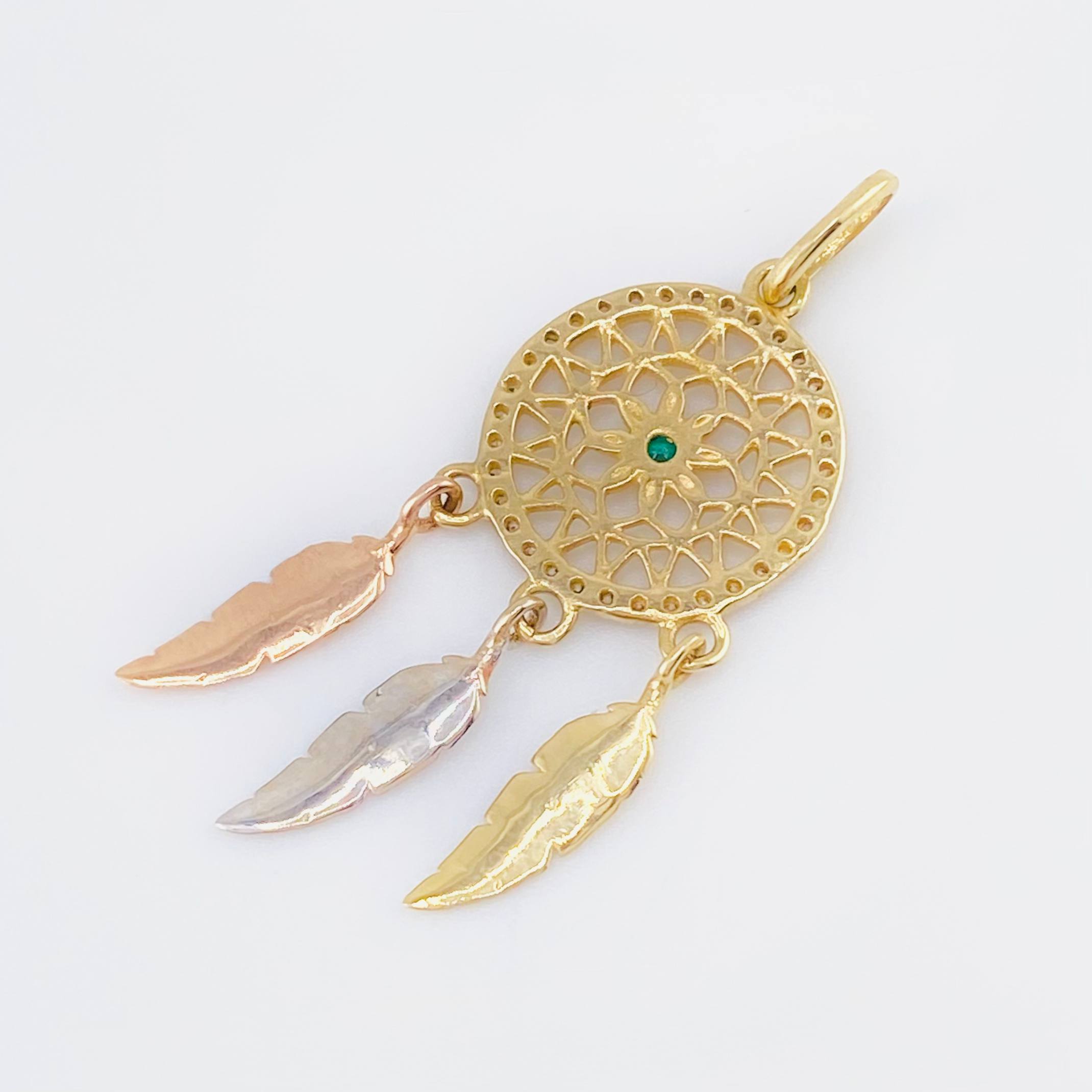 Dije Atrapa Sueños 2.4gr / 3.5cm / Oro Amarillo 18K ©