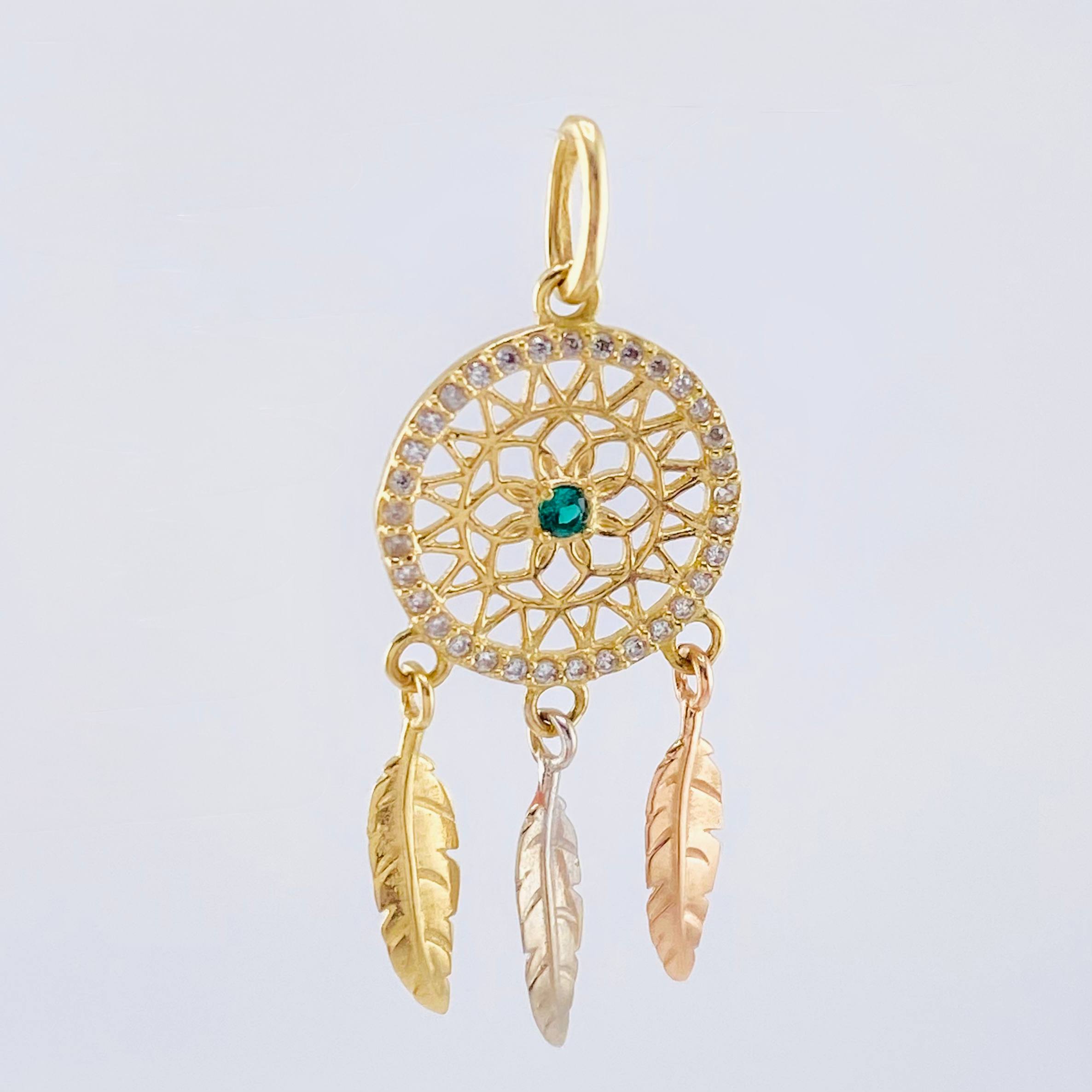 Dije Atrapa Sueños 2.4gr / 3.5cm / Oro Amarillo 18K ©