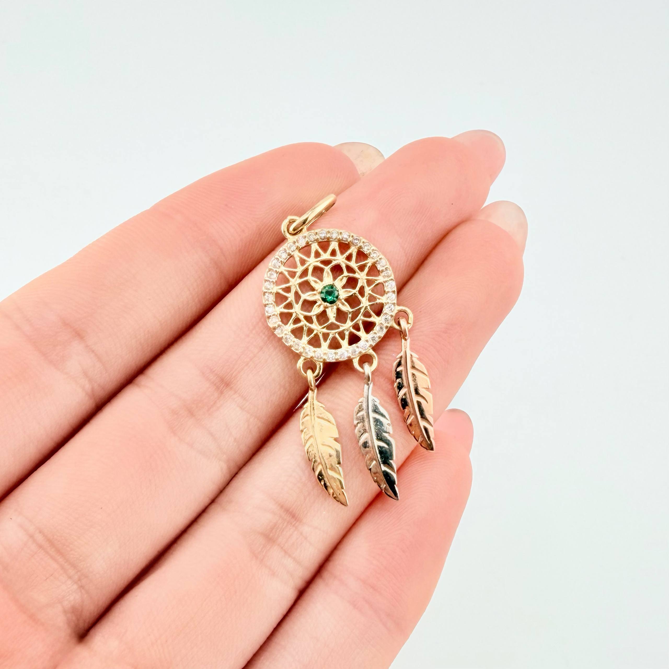 Dije Atrapa Sueños 2.4gr / 3.5cm / Oro Amarillo 18K ©