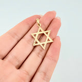 Dije Estrella De David 1.95gr / 3.3cm / Oro Amarillo 18K ©