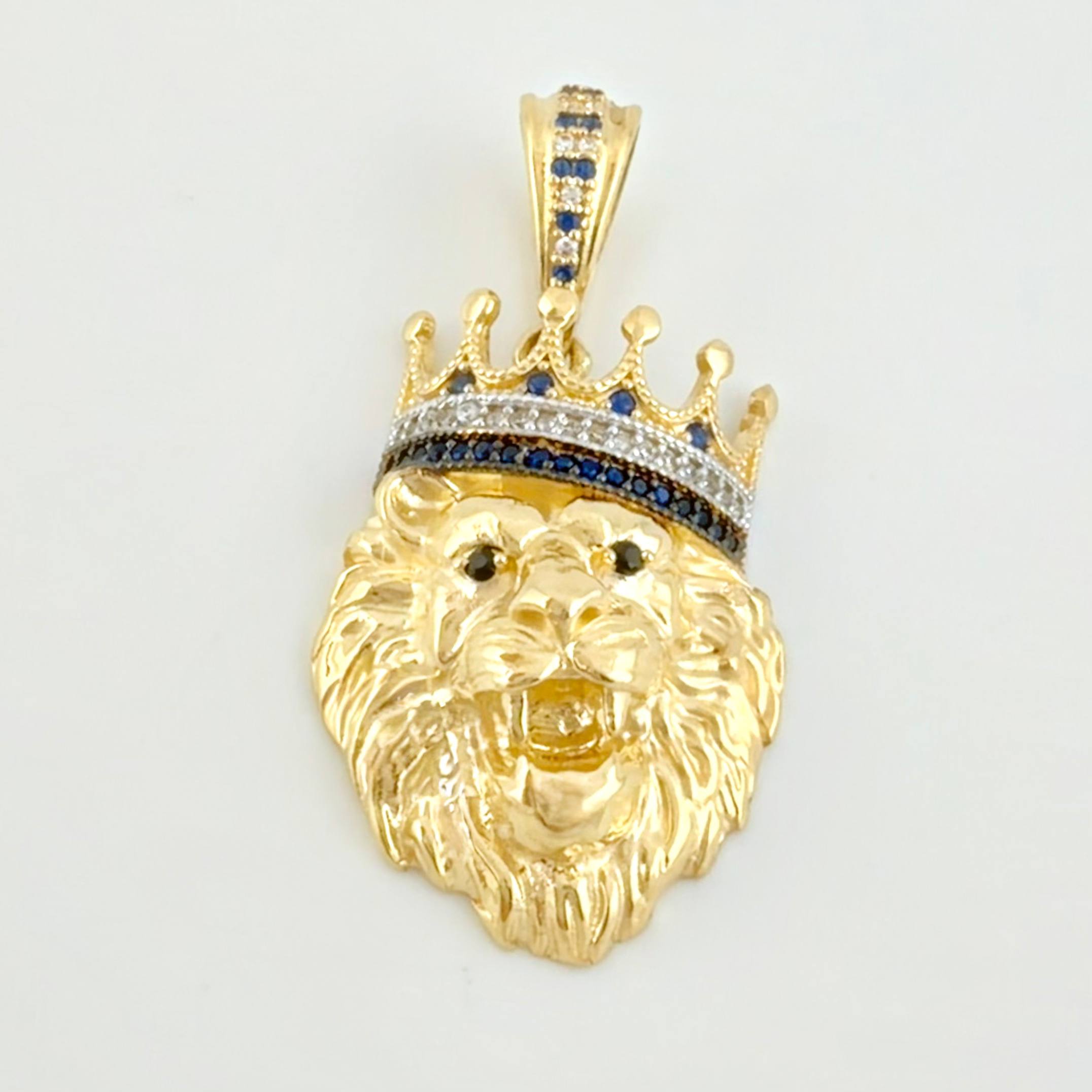 Dije Leon Corona 9.65gr / 4cm / Oro Amarillo 18K *