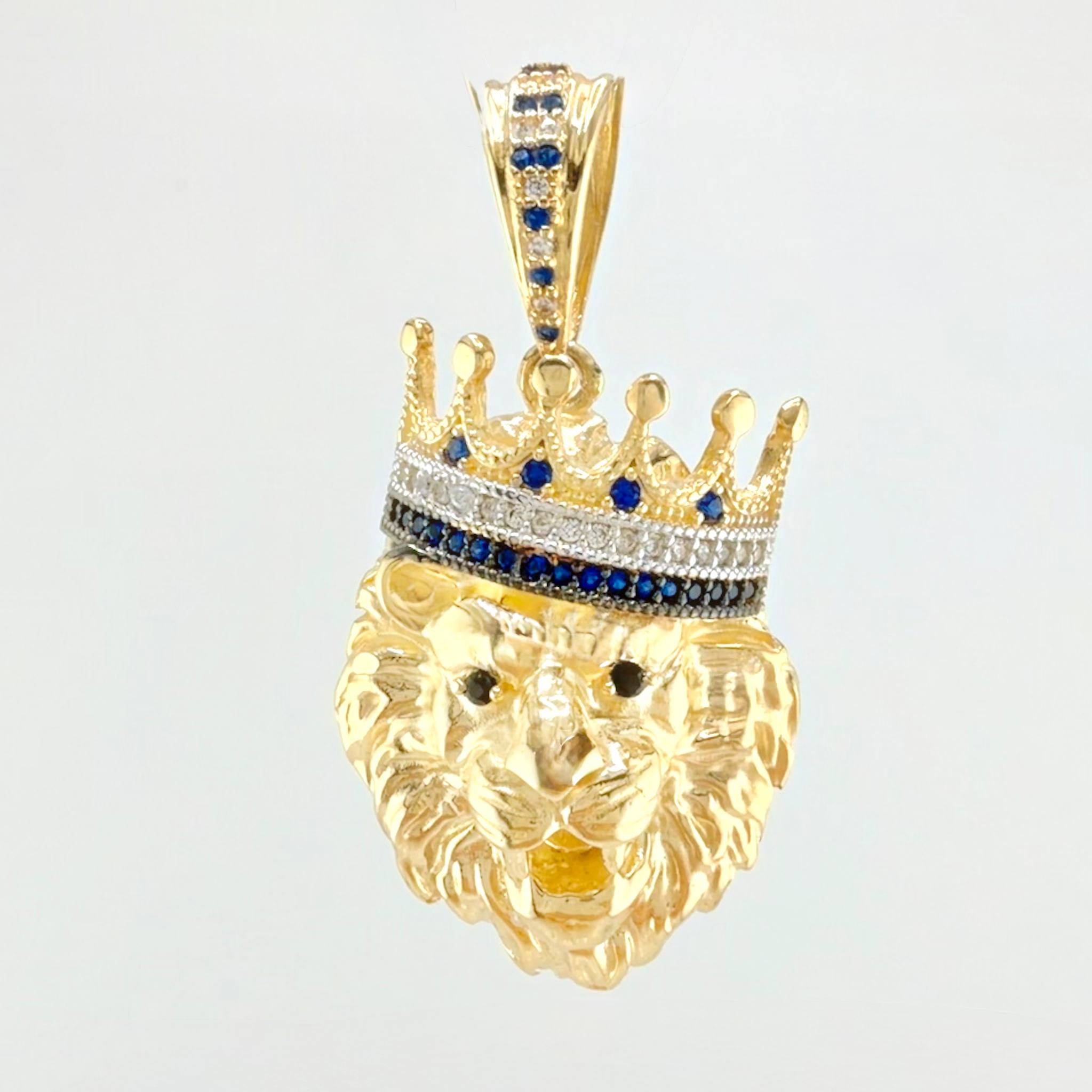 Dije Leon Corona 9.65gr / 4cm / Oro Amarillo 18K *