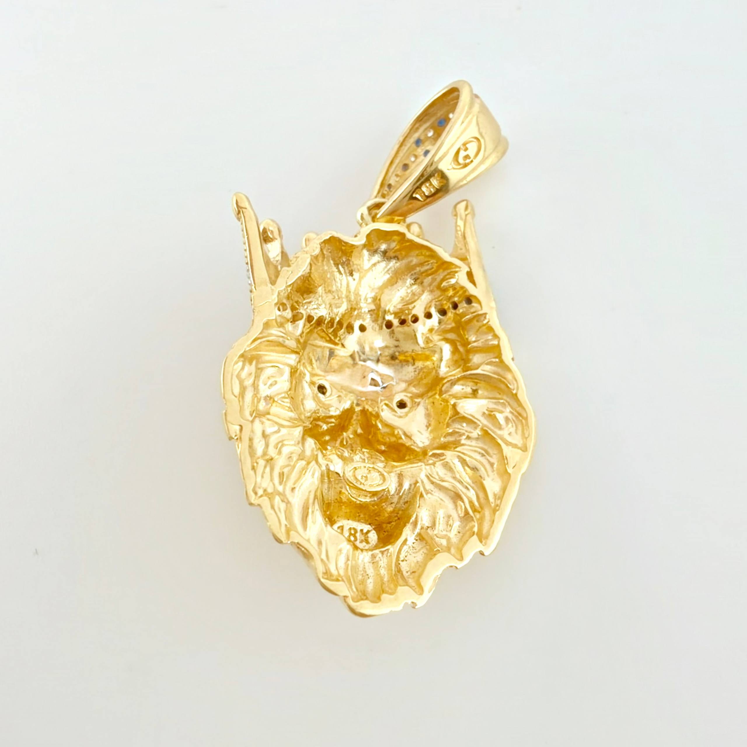 Dije Leon Corona 9.65gr / 4cm / Oro Amarillo 18K *