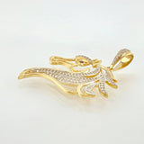 Dije Caballo Relieve Silueta 6.6gr / 4.5cm / Dos Oros Amarillo Blanco 18K *
